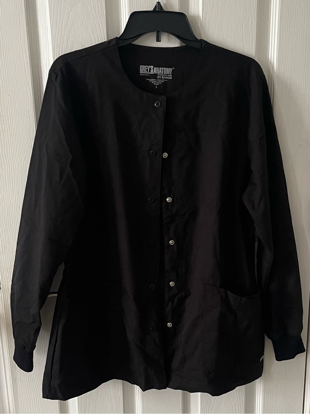 Grey’s Anatomy- Women’s Black snap closure -- jacket size L - scrubs - Picture 9 of 11